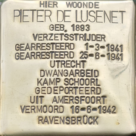Stolpersteine voor Pieter de Lusenet