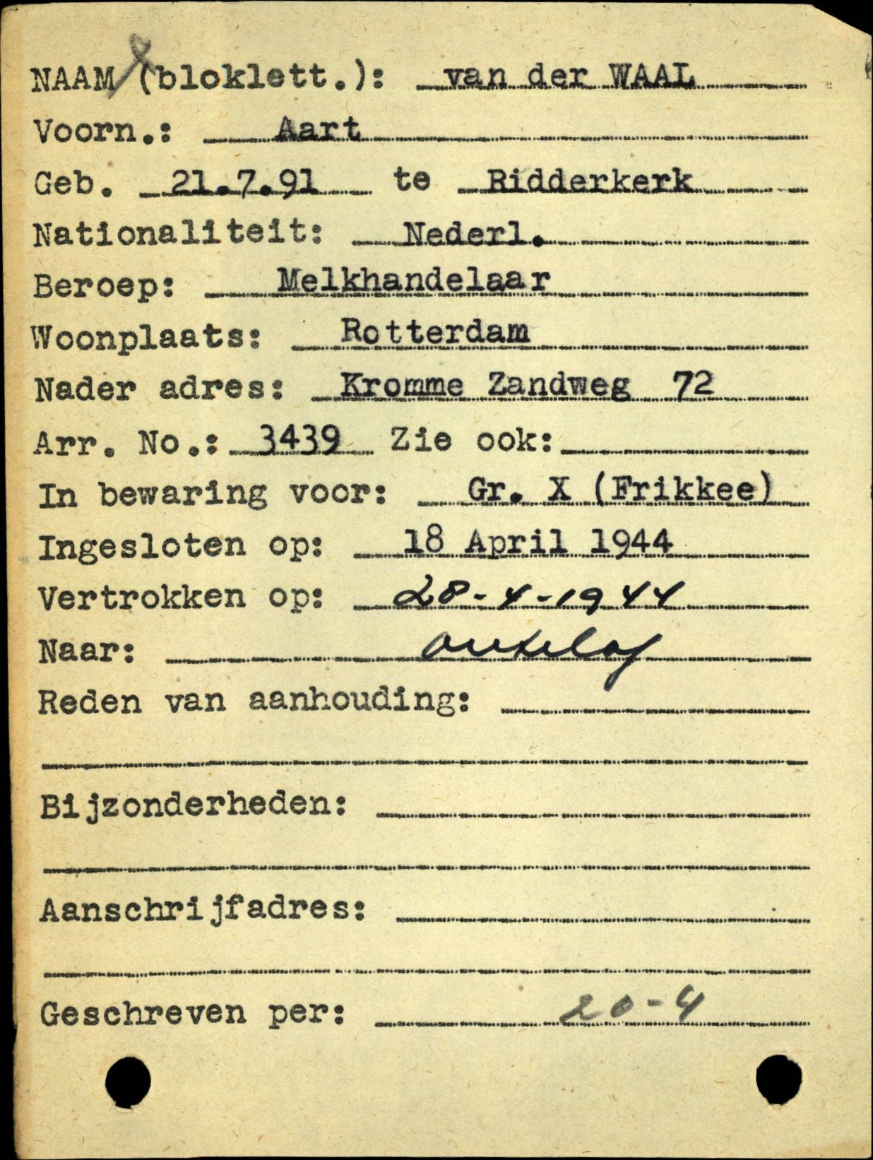Ontslag Huis van Bewaring rotterdam