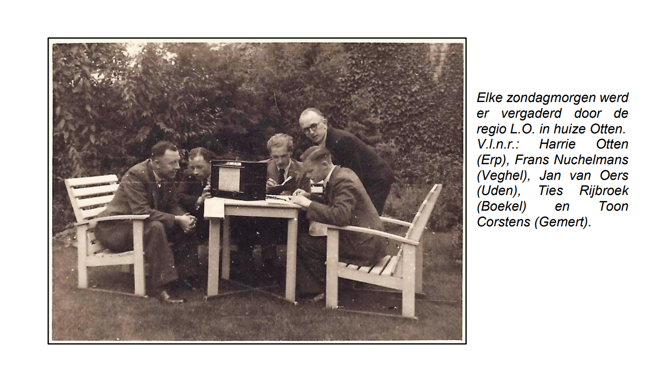 Foto van LO/KP Brabant-Oost met Frans Nuchelmans als tweede van links.
