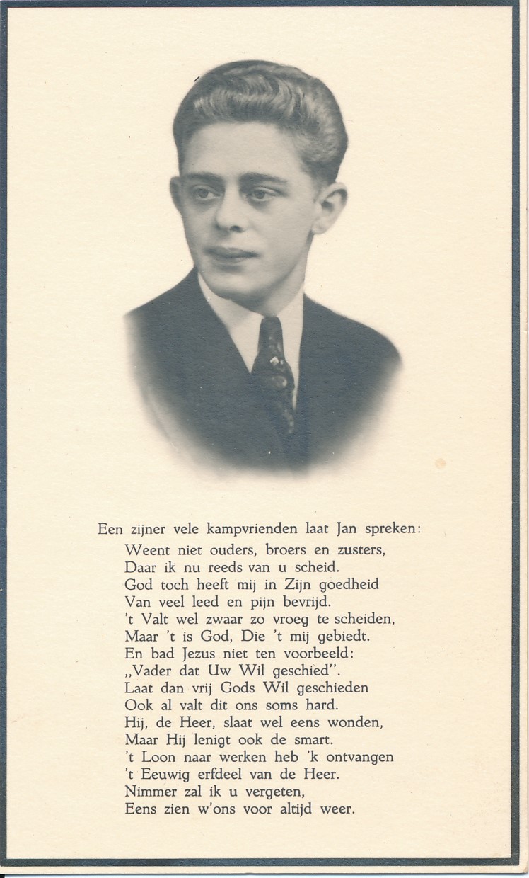 Bidprentje Jan Kootwijk