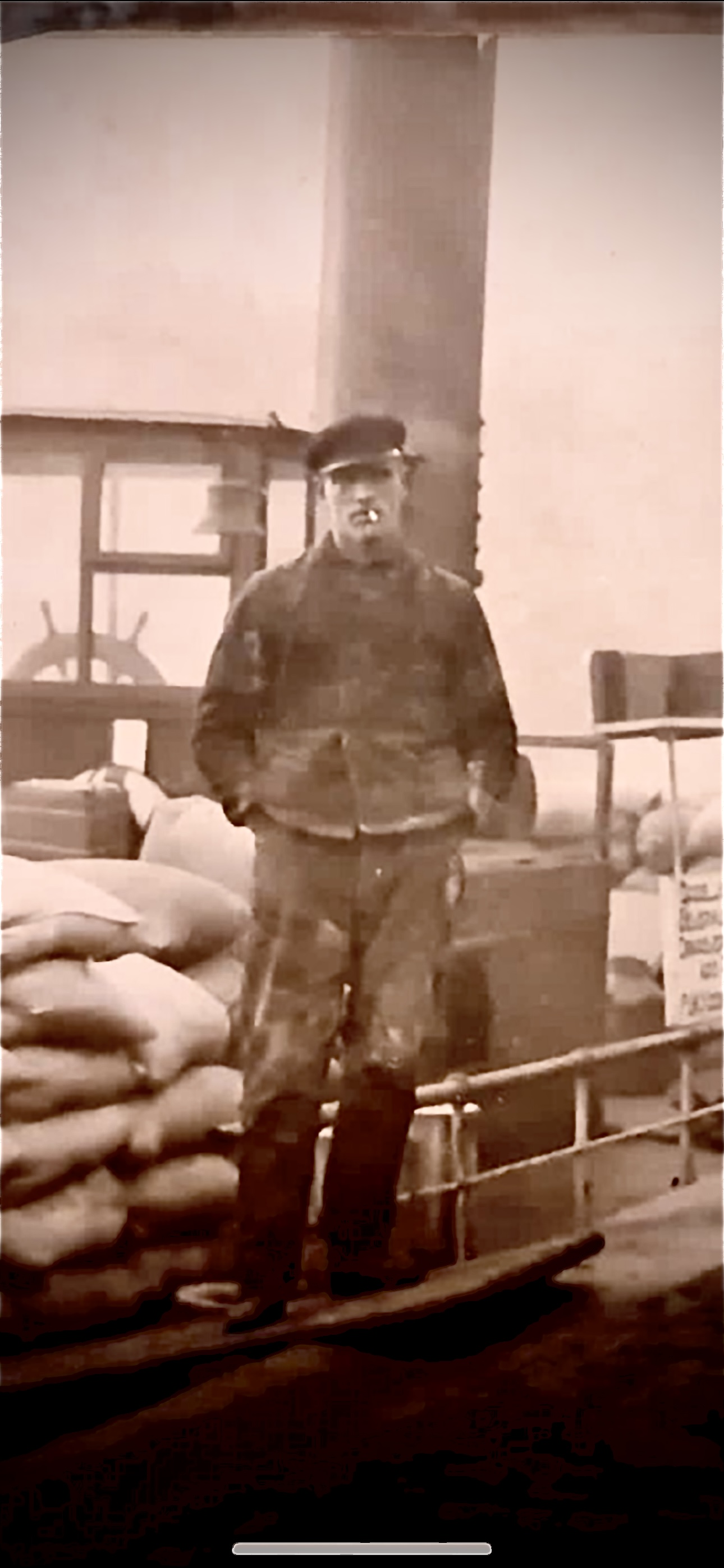 Toen hij in de haven werkte