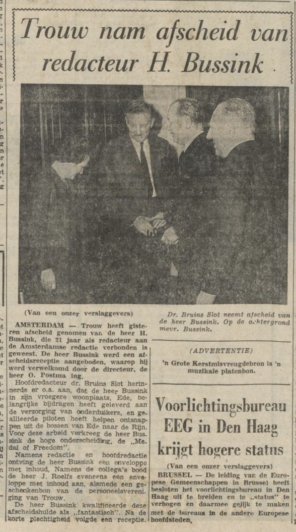 Afscheid Hendrik Bussink