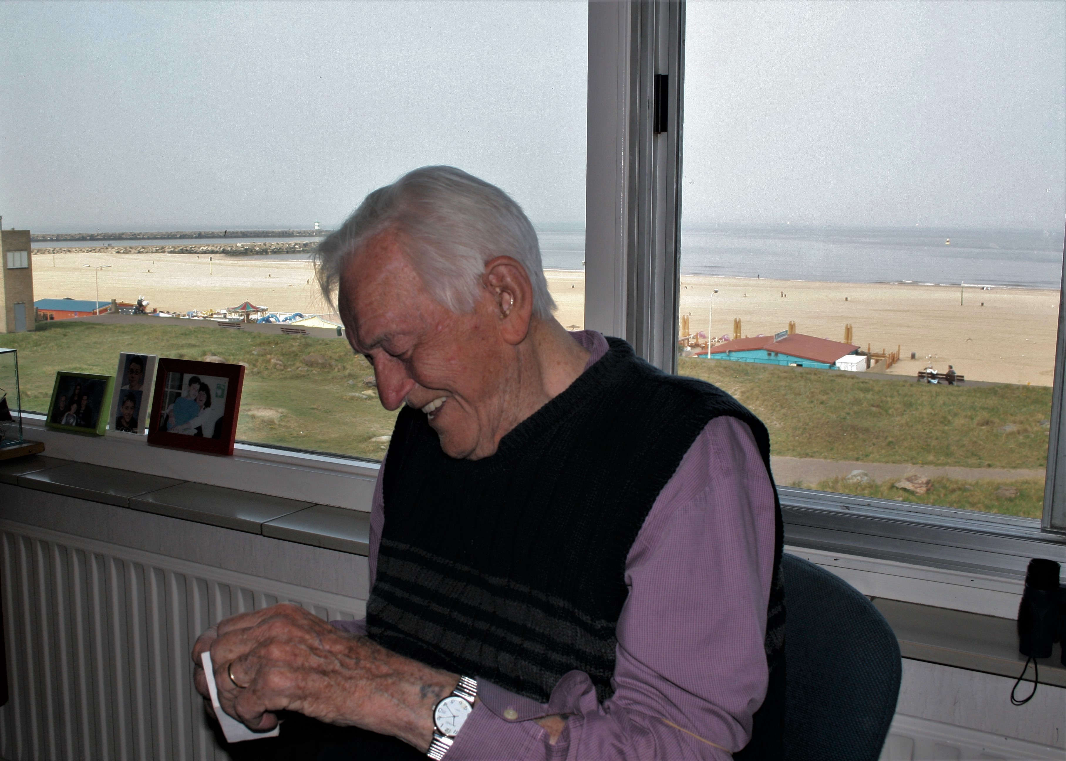 Maarten Leendert (94) Schaap in het verzorgingshuis Het Uiterjoon 2011.