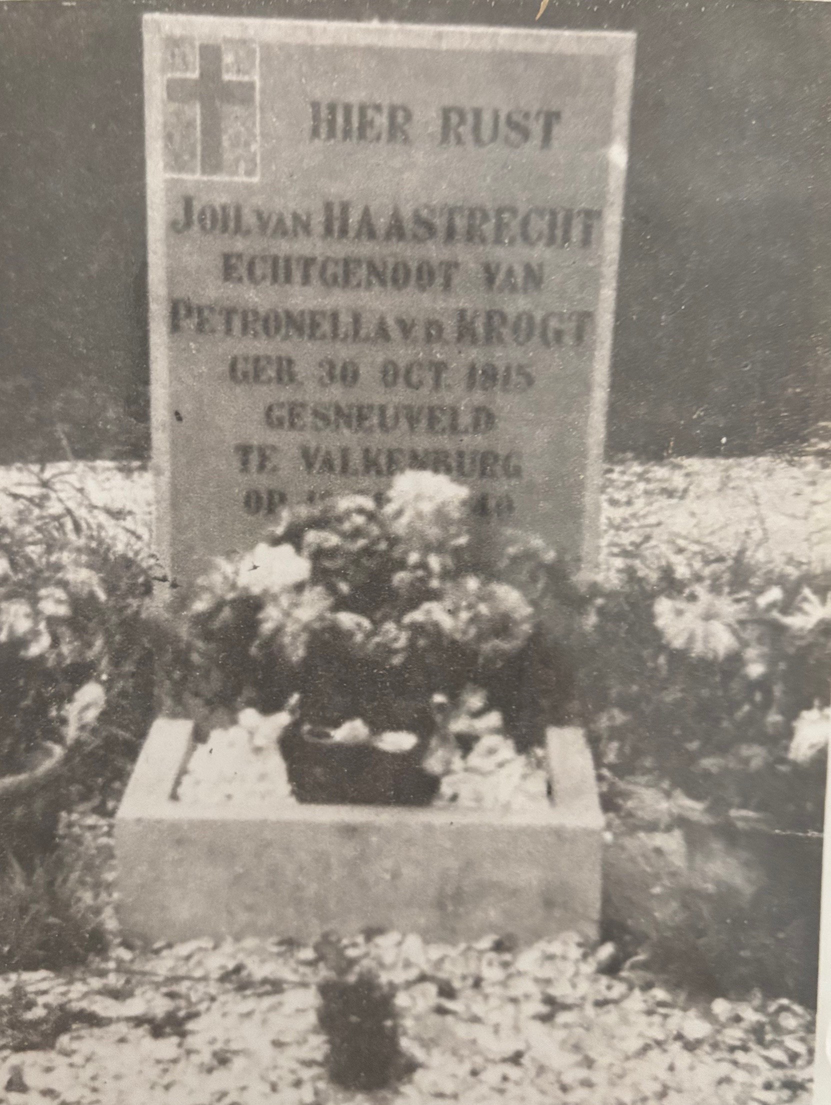 Grafsteen Jogan van Haastrecht en Petronella v.d. Krogt