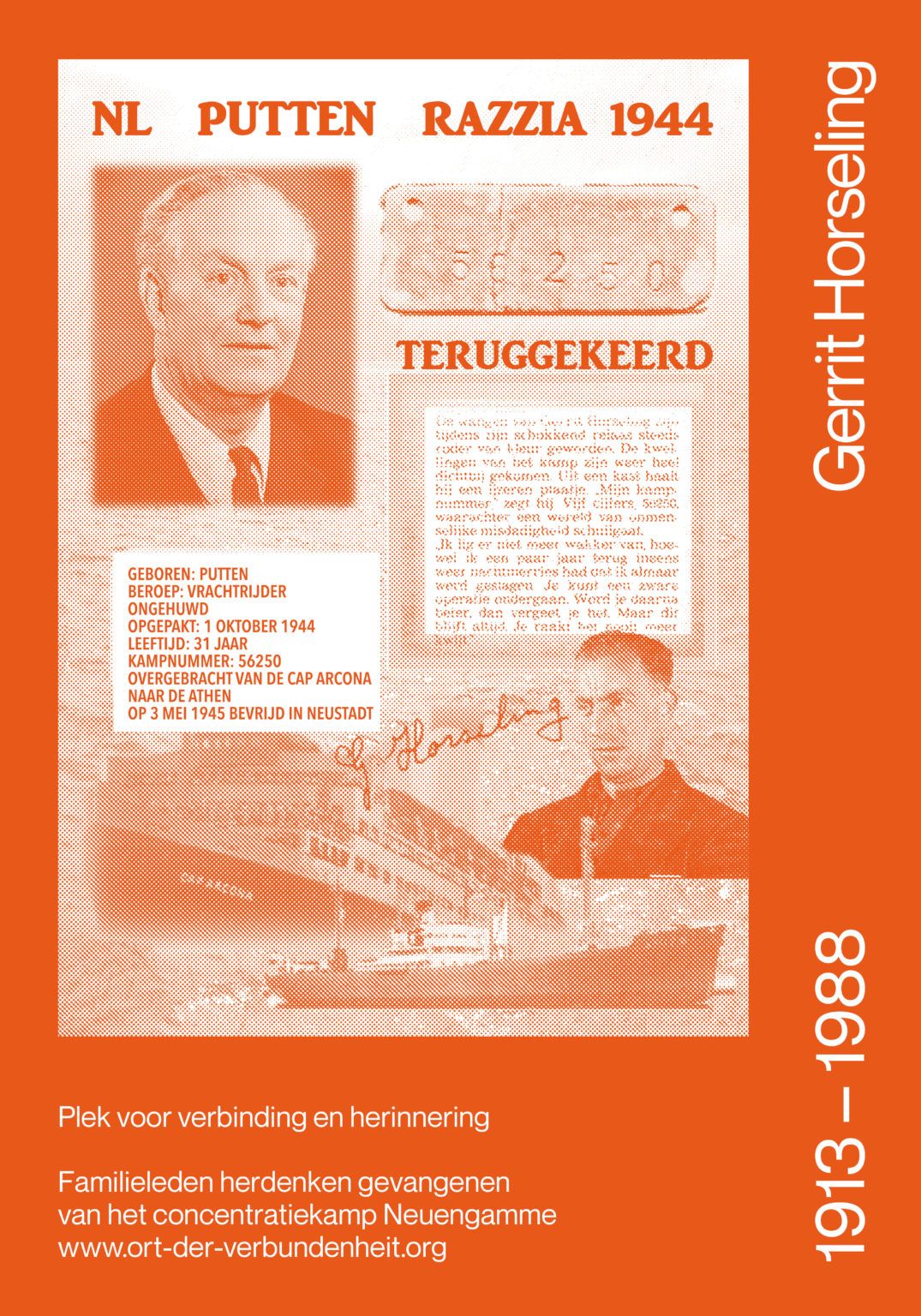 Poster van monument Ort der Verbundenheit in Neuengamme.