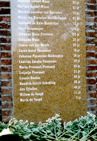 Detail uit Herdenkingsmonument WO II op Begraafplaats in Domburg