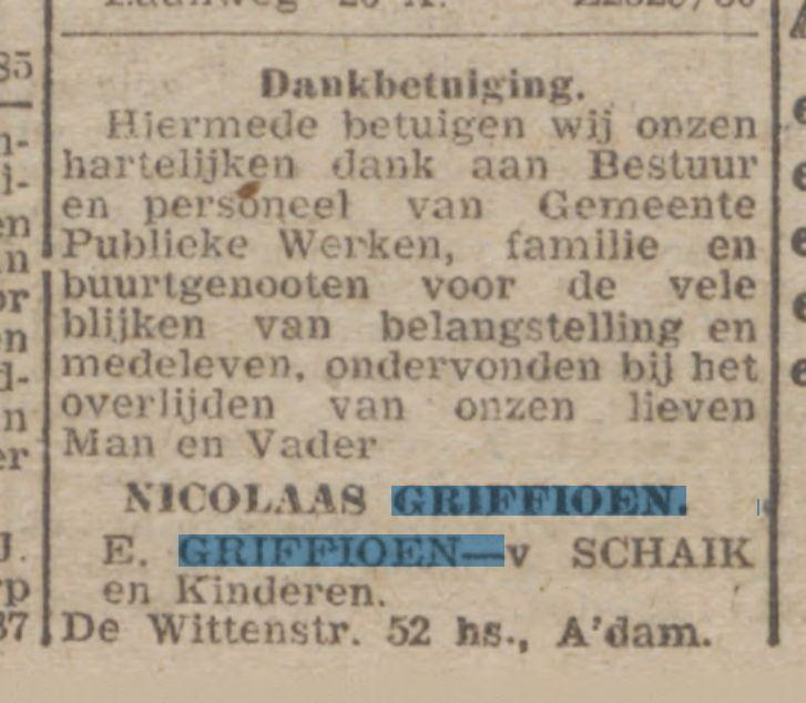 dankbetuiging gemeente Amsterdam